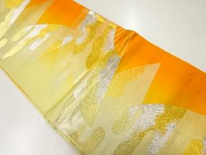 アンティーク　扇に雲・霞模様織出し袋帯（材料）